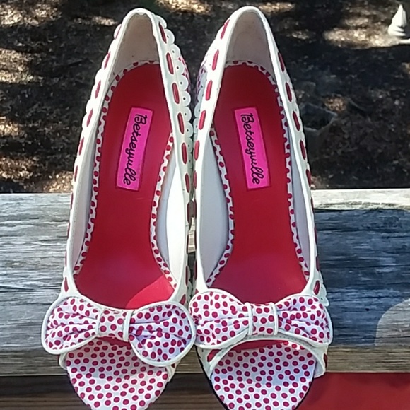 Betsey Johnson Shoes - NEW Betsey Johnson polka dot 4" heels